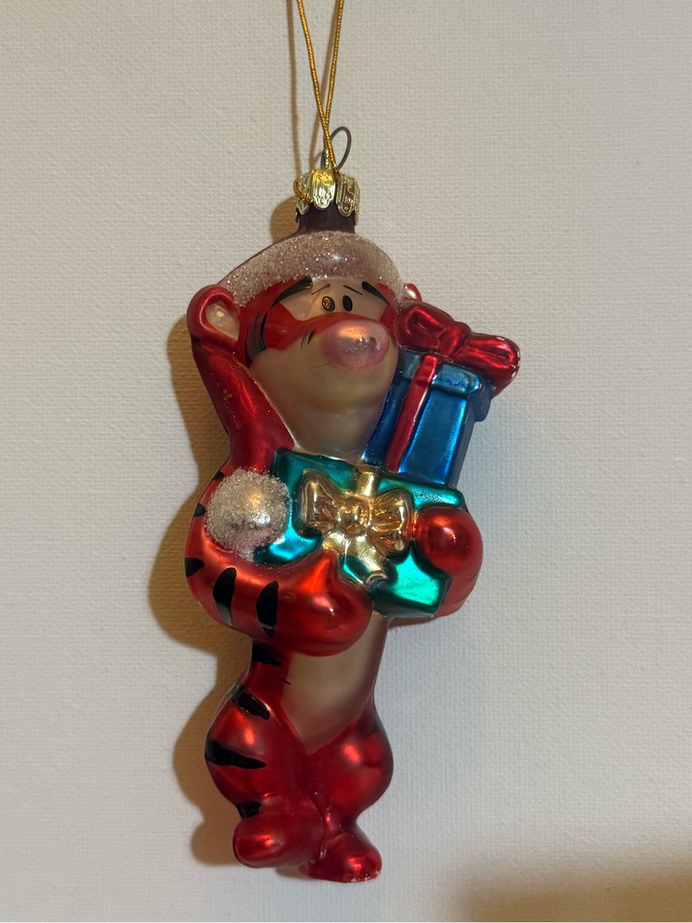 Disney's Tigger Santa's Best European Mouth Blown Style Mercury Glass Ornament